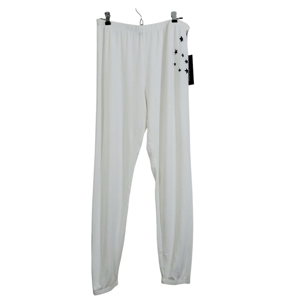 NWT Wildfox Believe Rory White Stars Lounge Jogger Pants Comfy Boho Size Medium